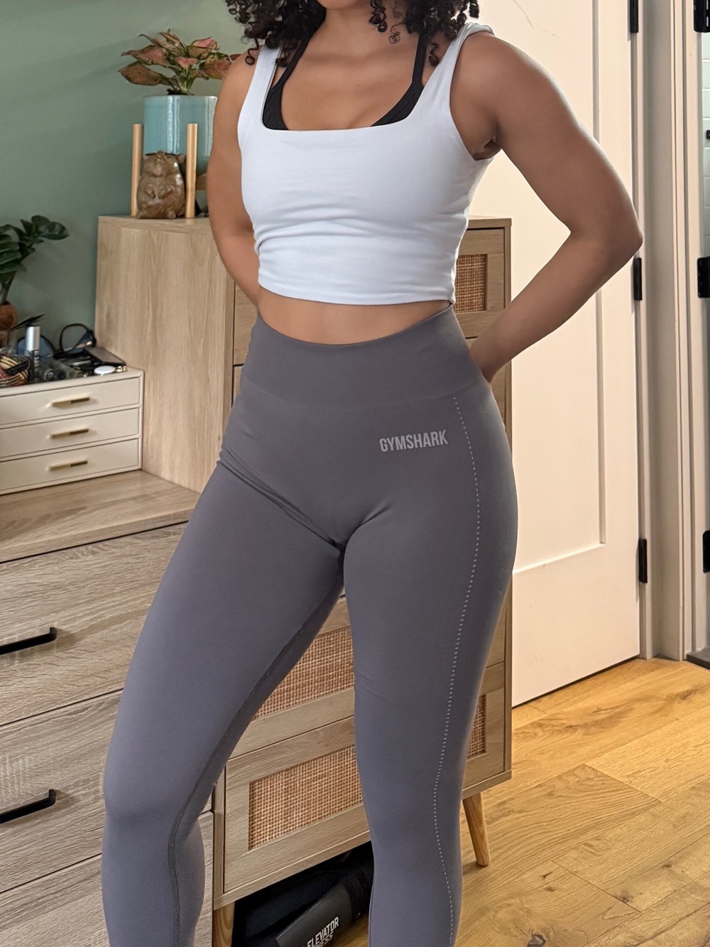 Gymshark Breeze Seamless High-Waist Leggings in Slate Purple